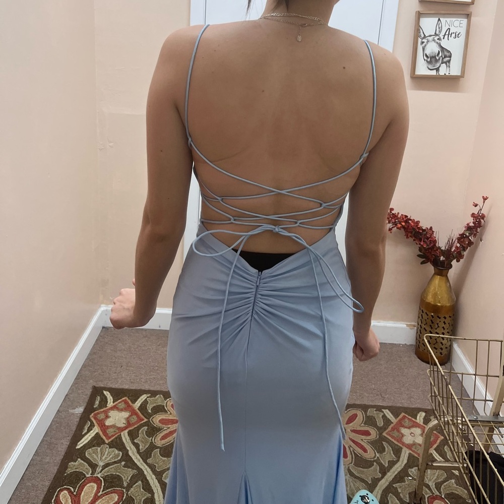 Sherri hill dress light blue size 4